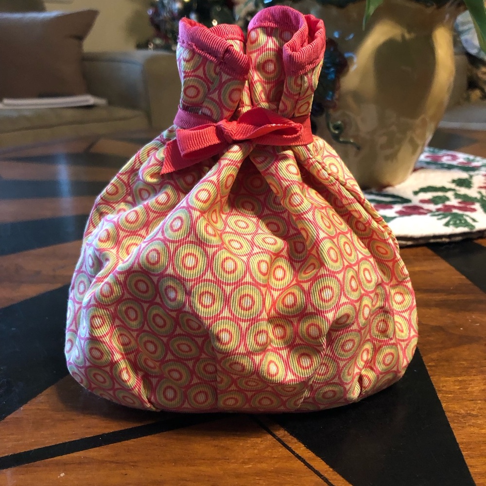 Crabtree and Evelyn Colorful Drawstring Bag with Bow